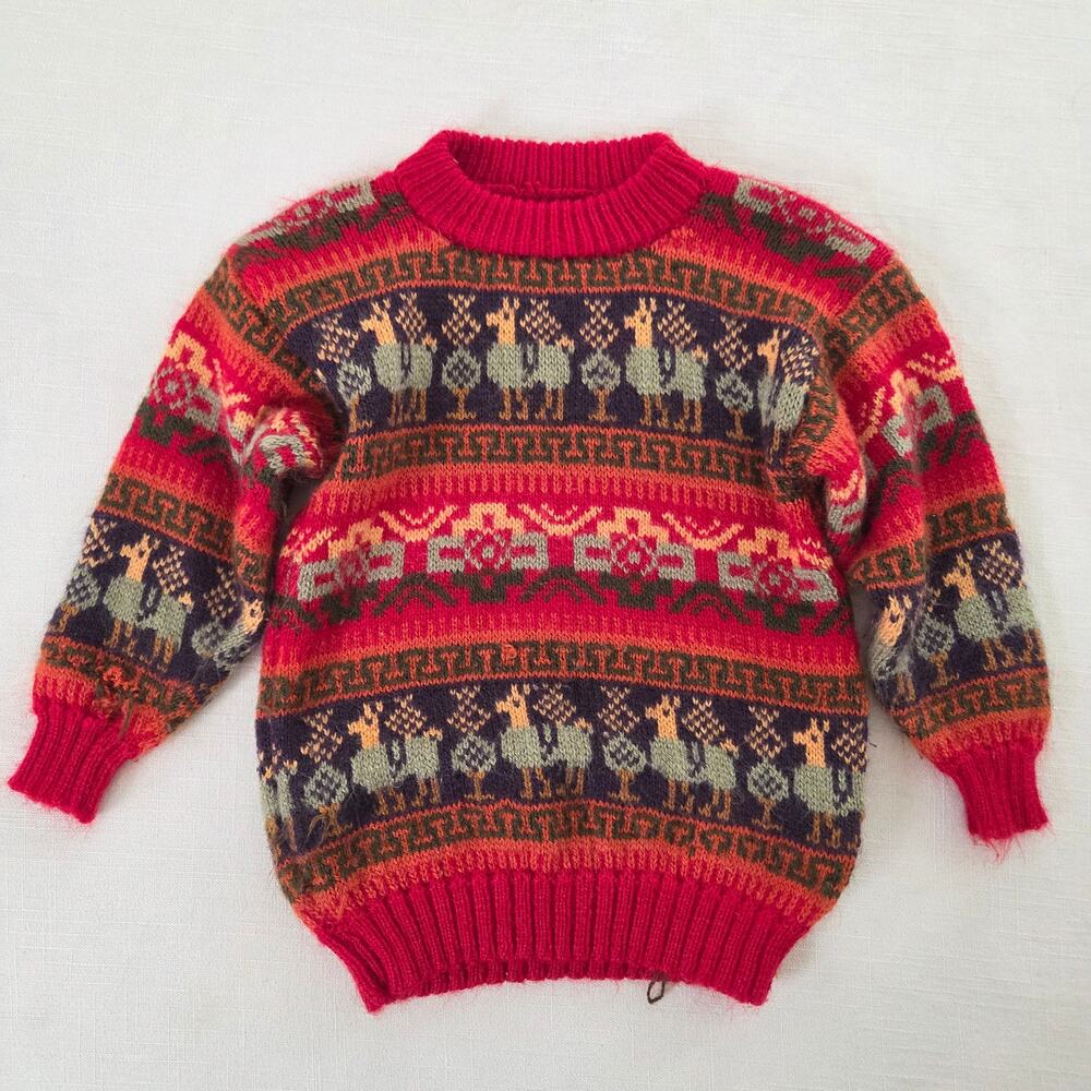Alpaca Wool Pullover Sweater 3t/4t